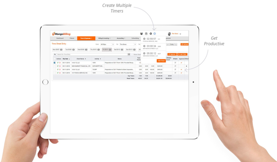 screenshot of Mango Practice Management
